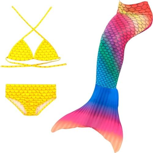 New Girls Swimming Mermaid Tails Little Children Ariel Tail Mermaid Swimsuit Costume Kids Swimwear Bathing Suit Can Add Fin