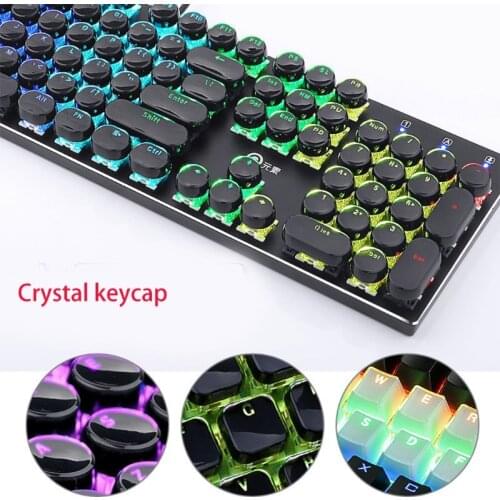 Low Profile Keycap Set for Cherry MX Backlit Mechanical Keyboard Crystal Edge Design with Key Puller Removal Tool