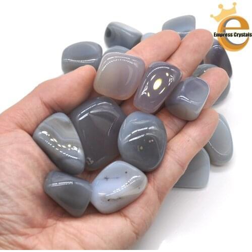 Natural Gray Agate Crystal Tumbled Bulk Healing Mineral Specime Gemstones Gem Raw Aquarium Decoration