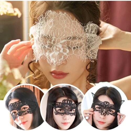 New Sexy Lace Eye Mask Hollow Perspective Princess Mask Masquerade Party Cosplay Alternative Costume Womens Erotic Accessories