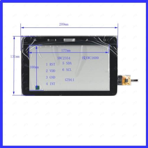ZhiYuSun XWC1600 XWC 2354 NEW 209mm*131mm GT911 Touch sensor panel use GPS DVD overlay kit Resolution 209*131 XWC 1600