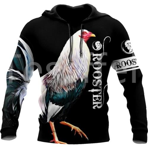 Tessffel Rooster Chicken Cock Animal Camo Colorful Harajuku NewFashion Tracksuit 3DPrint Streetwear Jacket Hoodies Men/Women D15