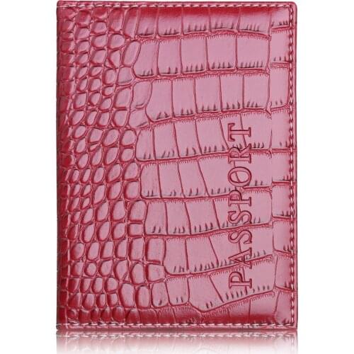TRASSORY Alligator Leather Passport And Travel Document Holder Passport Cover Case for Men Women