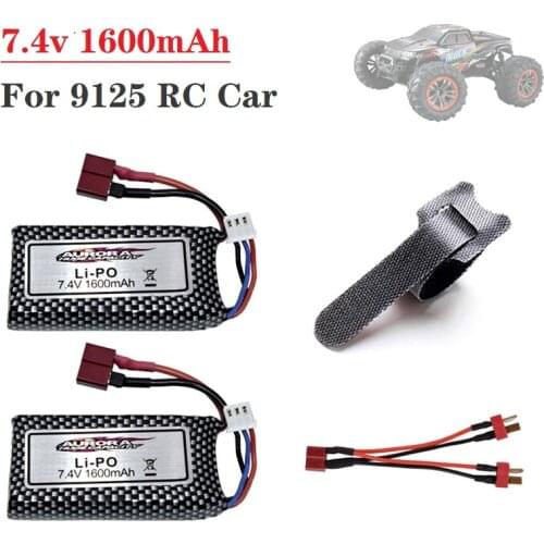 Upgrade to 3200mAh Original For 9125 Remote Control Rc Car Spare Parts 7.4v 1600mah Lipo Battery XLH 9125 battery 1600mah 7.4V