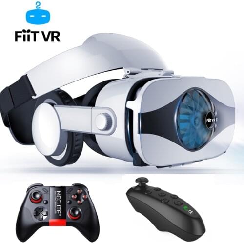 Fiit VR 5F headset version Fan cooling virtual reality glasses 3D glasses Deluxe Edition helmets smartphone Optional controller