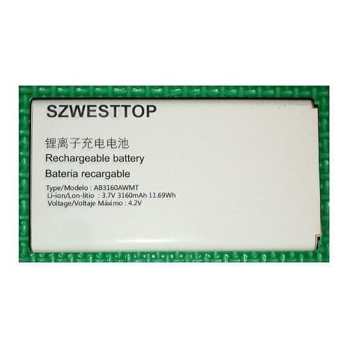 SZWESTTOP original AB3160AWMT battery For philips E570 E571 cellphone Batterie for XENIUM CTE570 CTE571 smart phone