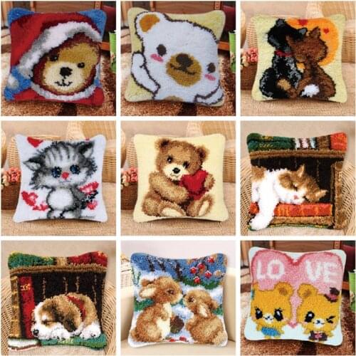 Prajna Latch Hook Foamiran For Needlework Knitted Cushion Canvas Cross Stitch DIY Embroidery Carpet Crocheting Yarn Hook Pillow