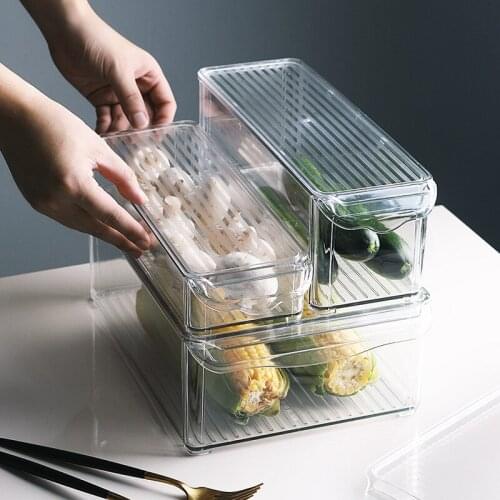 Refrigerator Transparent Sealing Box Food Storage Containers Plastic Storage Home Organizer Food Container Refrigerator Boxes