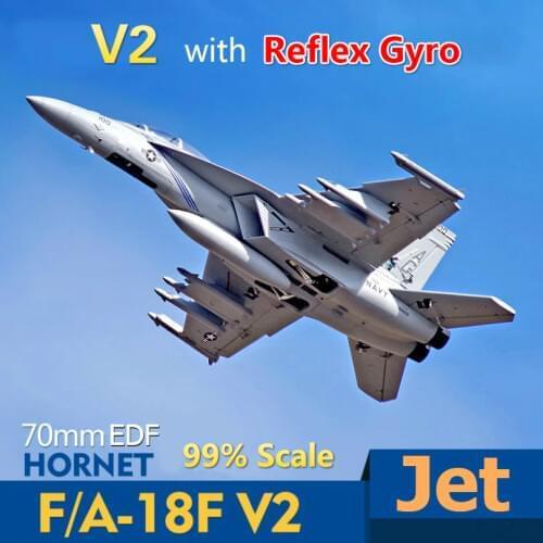 FMS RC Airplane F/A-18F F18 Super Hornet V2 70mm Ducted Fan EDF Jet Scale Model Plane Aircraft PNP 6S 6CH with Retracts Flaps