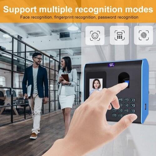 2.8" LCD Face & Fingerprint & Password Attendance Facial Recognition Office Fingerprint Time Attendance System Employee Recorder