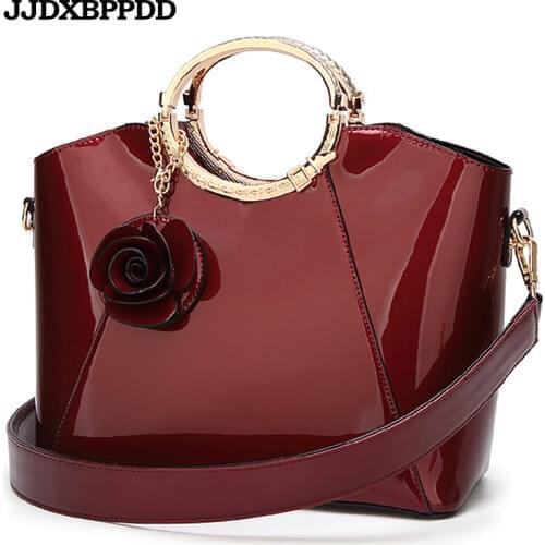 New High Quality Patent Leather Women bag Ladies Cross Body messenger Shoulder Bags Handbags Women Famous Brands bolsa