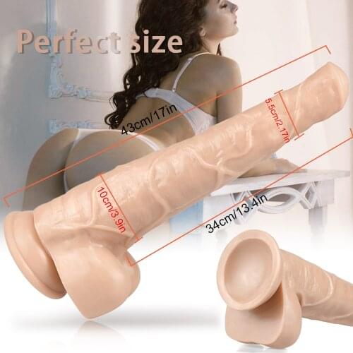 Super Long Horse Dildo Big Size Animal Penis Huge Dick Suction Cup Anal Plugs Hands Free Sex Play Women Vagina G Spot Massager