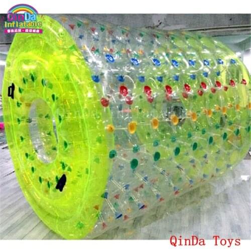 Free air pump exciting bouncing balls,2.4m giant inflatable water roller ball for sale