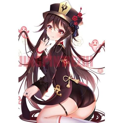 Personality Genshin Impact Hu Tao Hutao Vinyl Car Stickers Surfboard Car Body Laptop Decal Waterproof Decoration