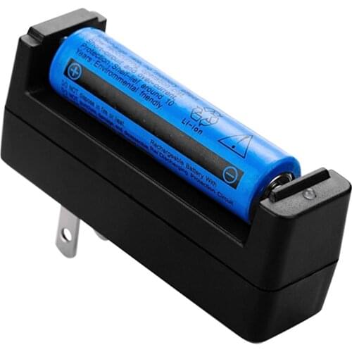 US Plug 1 Slot 18650 Battery Charger 3.7V Smart Quick Charging USB Rechargeable Lithium Battery Charger Dock Station Cradle