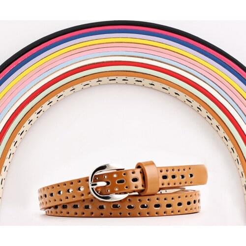 ITSSIBUK 2019 New womens belt hollow casual trend punch belt thin belt for women