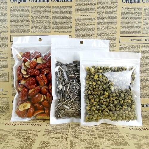 30*40cm White translucent BOPP pearl film ziplock bag-100pcs/lot Headset packing crystal bags, front clear USB pouch