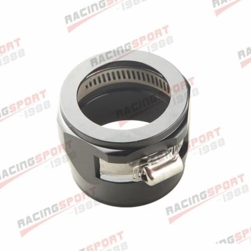 -32AN 32AN AN32 HEX Finishers Fuel Hose Clamp Aluminum Black