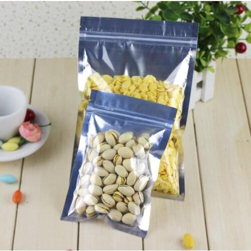 7*13cm Aluminum Foil / Clear Resealable Valve Zipper Plastic Retail Packaging Pack Bag Zip Lock Ziplock Storage Bag Package