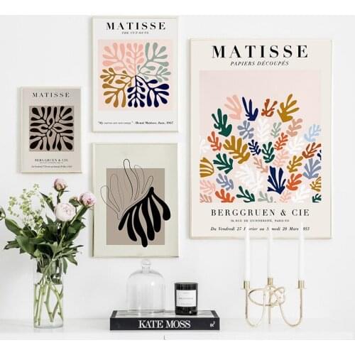 Abstract Curve Geometry Poster Matisse Canvas Painting Colorful Style Posters and Prints Wall Art for Living Room Home Decor