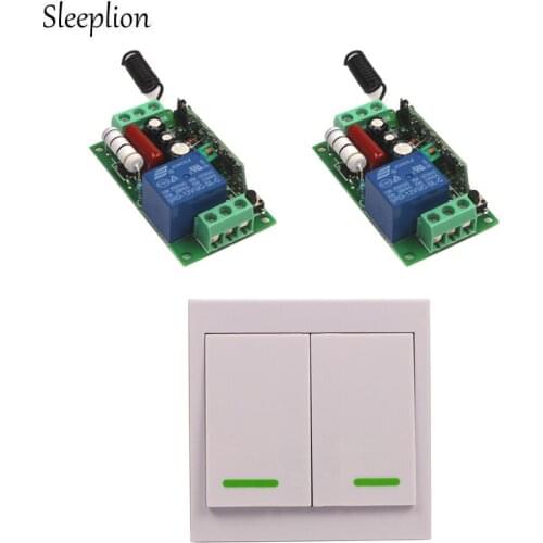 Sleeplion Lamp Lights ON/OFF 220V 110V 10A Relay Wireless Safe Wall Switch Transmitter+2 Receiver