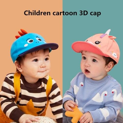 47-53cm Head Circumference Child Summer Breathable Snapback Baseball Cap Cute Hat Boy And Girl Caps Children 3D Unicorn Hat