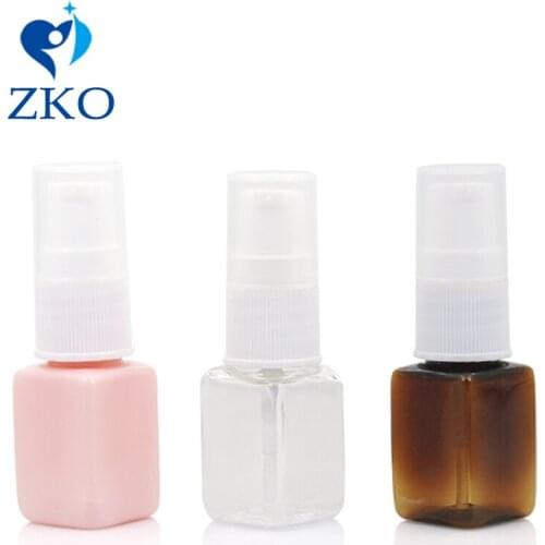 1pcs 10ml Pink/Brown Cosmetic Dispenser Essential Oil Liquid Sprayer Lotion Bottling Foam Refillable Pump Bottle(A Half Cover)