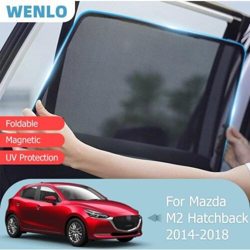 For Mazda 2 M2 Hatchback 2014-2018 Front Windshield Car Sunshade Side Window Blind Sun Shade Rear Magnet Door Visor Mesh Curtain