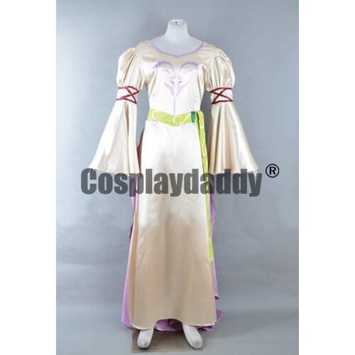 Fire Emblem: Path of Radiance Radiant Dawn Leanne Learne Princess of Serenes Forest Dress Cosplay Costume F006