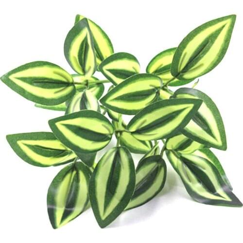 1PCS Artificial plants plastic green grass Fake plant decorate flowers For wedding home garden plant Leaves Hanging Rattan Wall