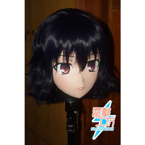 KM9150) Handmade Female Sweet Girl Resin Crossdress Outfit Cosplay Japanese Animegao Role Play Kigurumi Mask