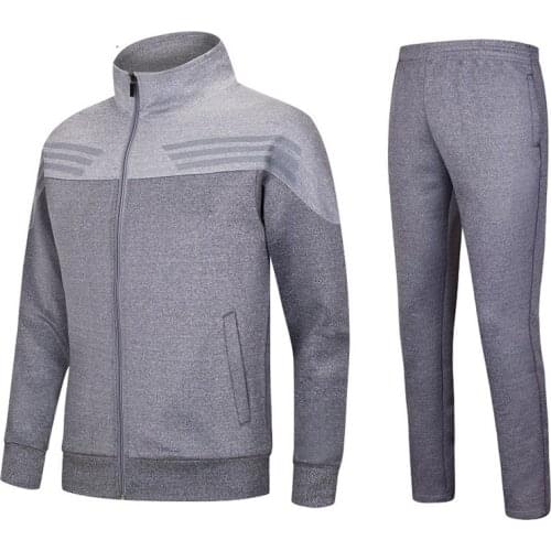 Tracksuit Men Fashion Hoodies Men Suits Solid Sets Men Sweatshirts+Sweatpants Spring Autumn Fleece Hooded Pullover 2 Pieces Set
