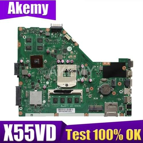 XinKaidi X55VD Laptop motherboard for ASUS X55VD X55V X55 Test original motherboard REV2.1/REV2.2 GT610M 4GB RAM