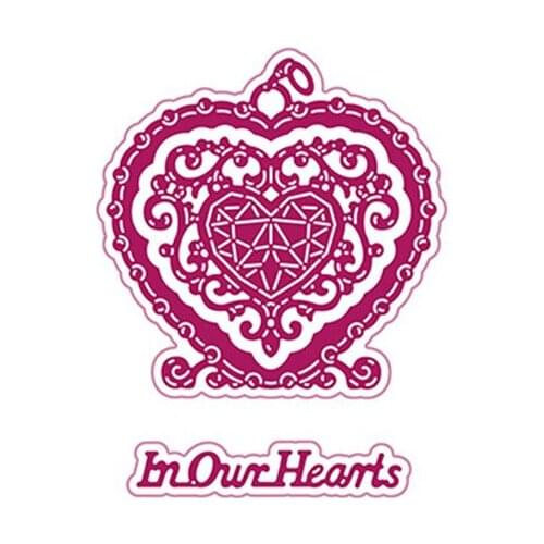 In Our Hearts Die Metal Cutting Dies 2021 New Diy Molds Scrapbooking Paper Making Die Cuts Crafts Template Handmade Decoration