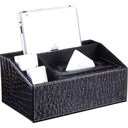 Multifunctional Desk Organizer Pad Notebook File Box Holder-Business Card/Pen/Pencil/Mobile Phone/Stationery Storage Organizer