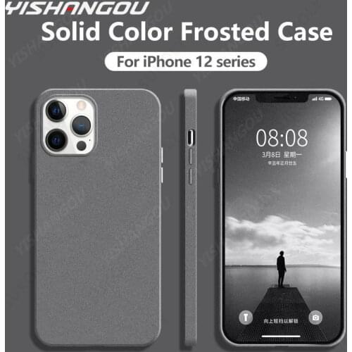 Sandstone Matte Slim Soft Silicone Case For iPhone 12 11 Pro Max XR XS X 8 7 6s 6 Plus SE 2 2020 12 Mini Scrub Thin Back Coque