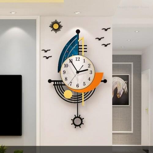 Wall clock living room simple and creative modern Nordic clock decoration wall art fashion net red home