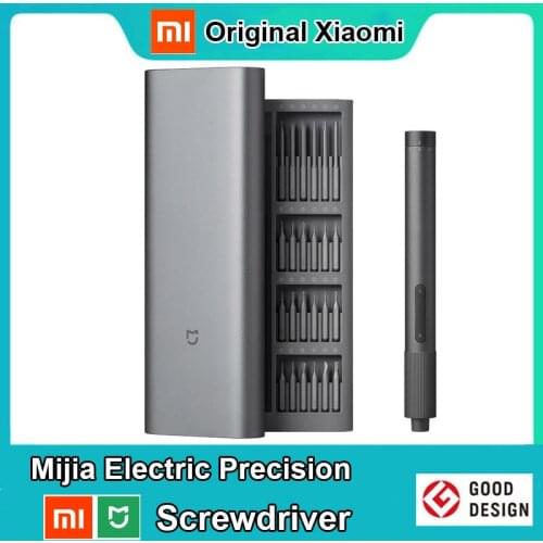 New Xiaomi Mijia Electric Precision Screwdriver Kit 2 Gear Torque Control 400 Screw 1 Type-C Rechargeable Magnetic Aluminum Case