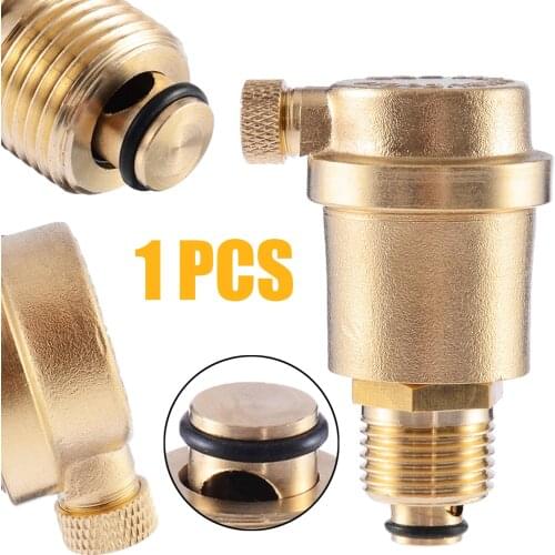 New Quality 1/2" Brass Air Vent Valve 1.0 MPa Automatic Air Pressure Vent Valve For Heating System Air Conditioning Pipe Tools