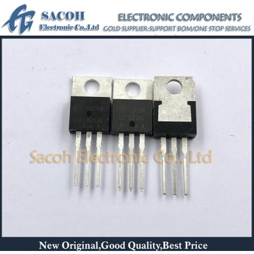 New Original 10Pairs(20PCS)/Lot MUR2080CTG MUR2080CT U2080G + MUR2080CTRG MUR2080CTR U2080GR TO-220 20A 800V Fast Recovery diode