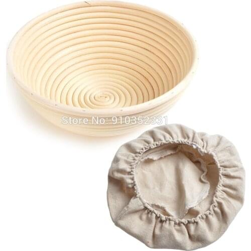 Wholesale 8 inch Round Bread Proofing Basket Bread Mold Sourdough Bannetons Proving Basket Bowl Brotforms Baking Mold