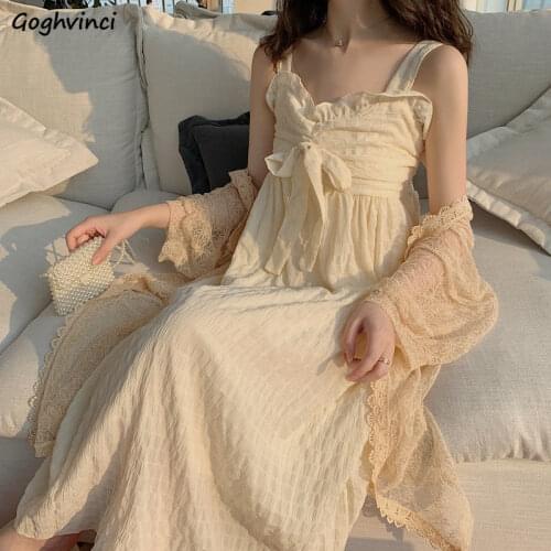 Sleeveless Dress Bow Pleated Spaghetti Strap Dresses Womens Sweet Elegant Chic Gentle Ins Trendy Clothing Streetwear Travel New