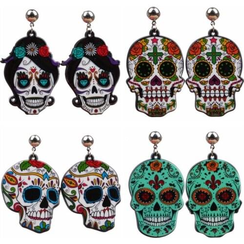 JOYA GIFT Bohemian Women Halloween Earrings Girl Faux Dangle Halloween Costume Party Decoration Drop Earrings Jewelry