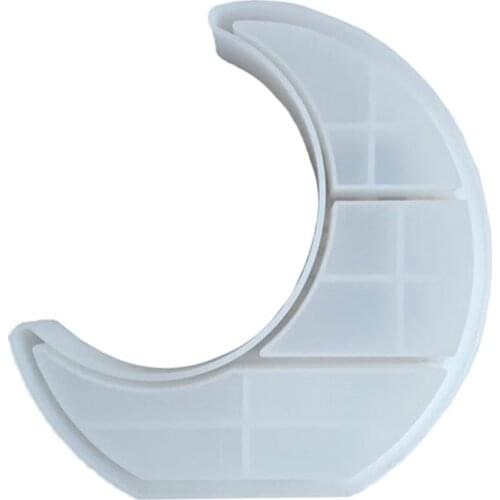 Moon Shaped Tray Epoxy Resin Mold Crescent Display Stand Silicone Mould DIY Crafts Jewelry Organizer Trinket Holder Mold