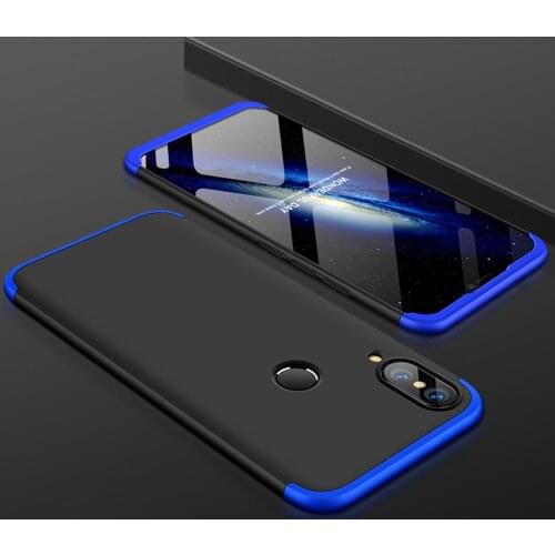 3In1 Full Body Protective Hybrid Armor Case With Tempered Glass Screen Protector Shockproof Hard Back Cover For Huawei P20 Lite
