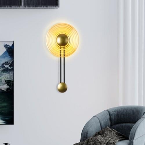 Nordic Postmodern Light Luxury Wall Lamp Simple and Creative Dining Room Living Room Background Wall Bedroom Bedside Decorative