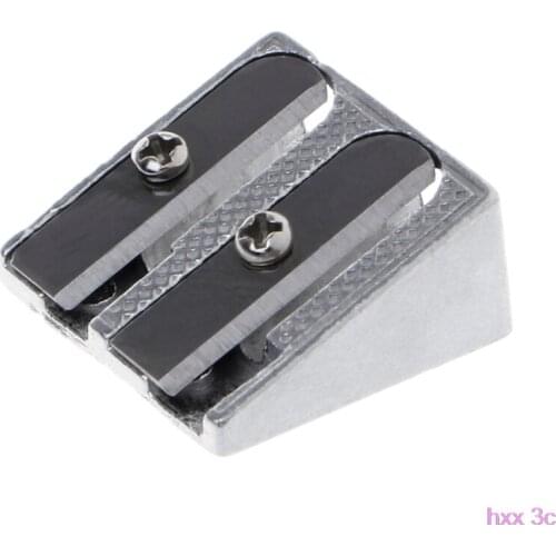 New Metal Bevelled Double Hole Pencil Sharpener School Office Sharpener Stationery