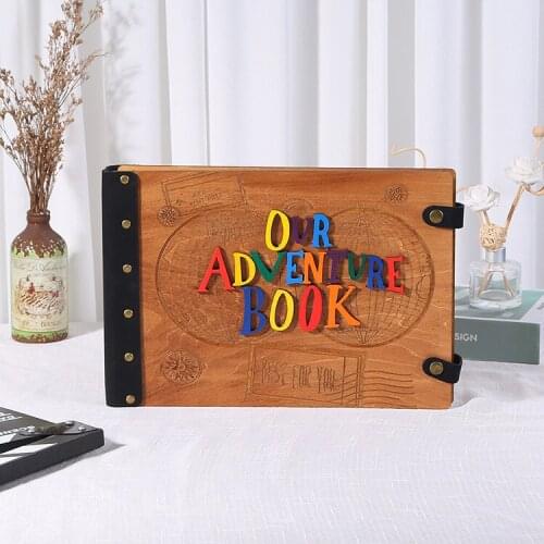 Creative memorial DIY handmade wooden album adventure book scrapbooking photo album photocard present