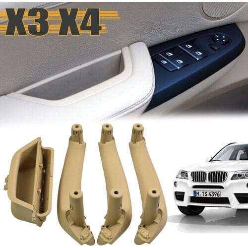 Interior Door Handle For BMW X3 X4 F25 F26 2010-2017 Car Inner Door Panel Handle Pull Trim Cover LHD ABS Plastic Car Accessories