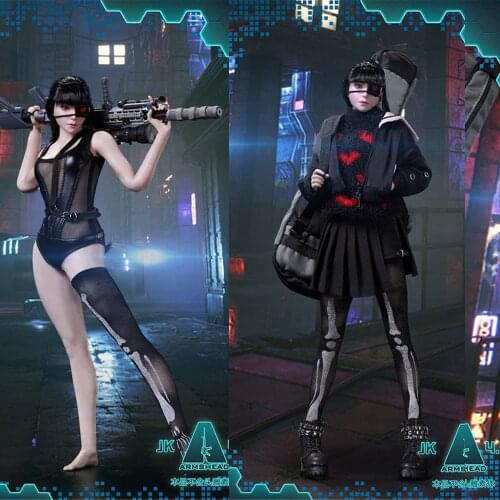 1/6 ARMSHEAD JK Girl Set 4.0 Armed Female Senior Student Suit 4.0 Sister Suit Weapon Model for 12 inches Action Figure Body